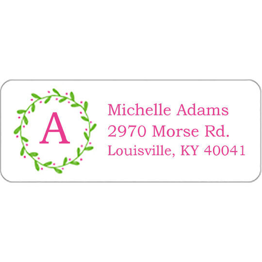Circle Wreath Address Labels